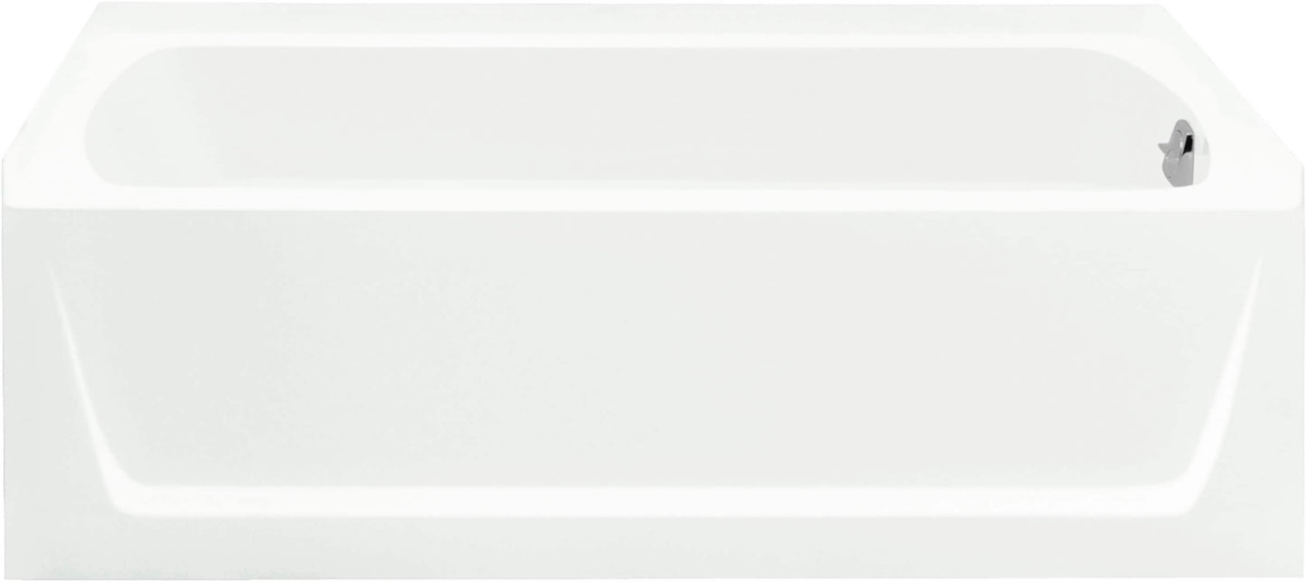 Sterling 30.5-in x 60-in White Fiberglass/Plastic Composite Rectangle Alcove Soaking Bathtub ( Right Drain )