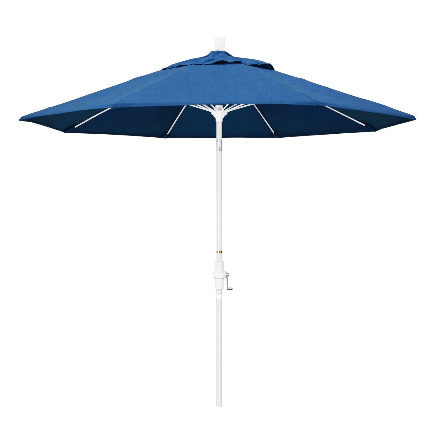 California Umbrella 9-ft Aluminum Blue Auto-tilt Market Patio Umbrella
