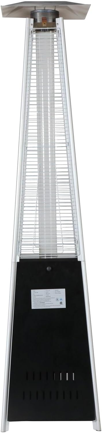 2025 Upgraded Pyramid Outdoor Heater – 48,000 BTU Propane, Detachable Wheels, Protective Cover, Triple-safety System. Perfect for Terraces, Gardens, Poolside, both Commercial & Residential Use