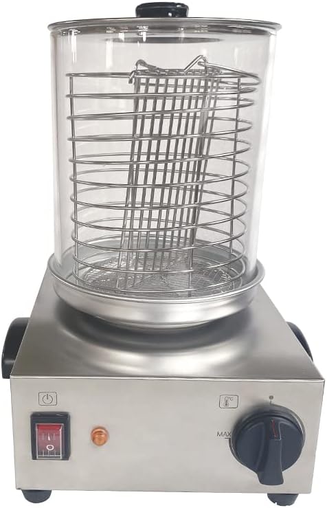 110V 300W Hot Dog Steamer Warmer Electric Sausage Grill Stainless Steel Bun Warmer Cooker Adjustable Temperature for Hot Dogs Buns