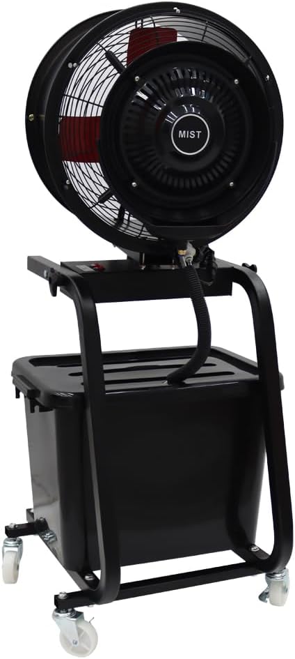 Oscillating Misting Cooling Spray Fan Industrial Electric Misting Fan Humidification and Watering 16inch Portable Misting Fan 40L Water Tank