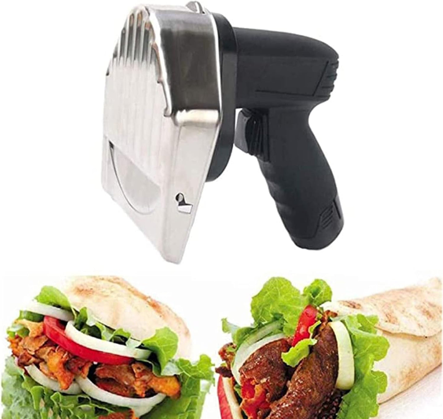 Electric Barbecue Meat Slicer,Automatic Doner Kebab Knife,Electric Kebab Slicer With 2 Blades Cutting Turkish Kebab Slicer, Meat Cutting Machine,Kebabslicer,Cordless (Corded)