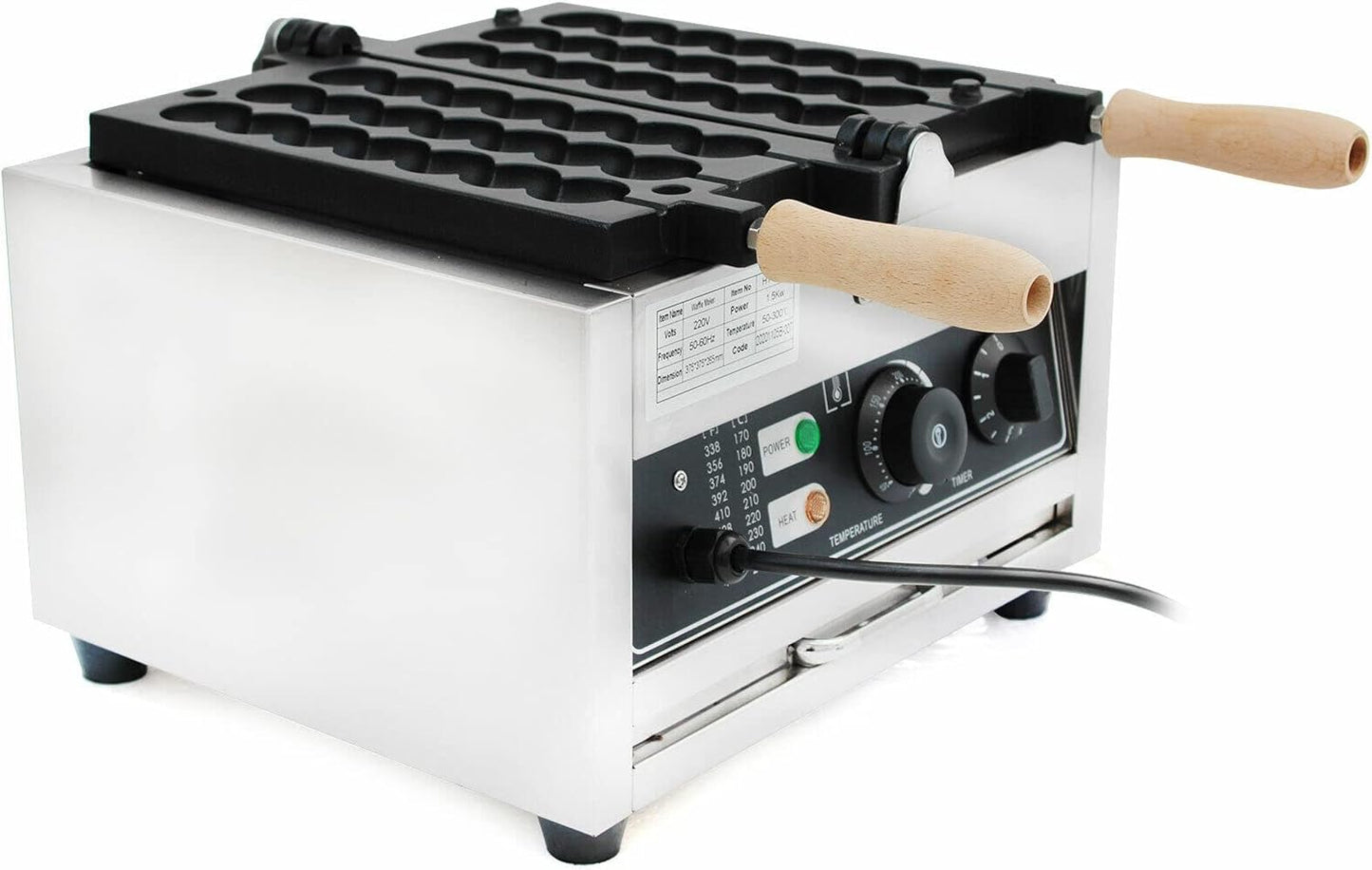 1500W Commercial Bubble Ball Waffle Maker, 110v Elec Non-stick Pancake Machine Egg Pancake Maker for Home, Bakeries, Restaurants, Kiosks, Canteens Use