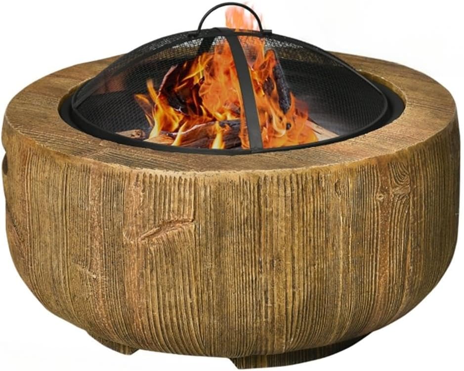Fire Pit fire Bowl Rectangular Heater Diameter 24.25 inches x Height 15.25 inches can be Used for Home Heating Suitable for Winter