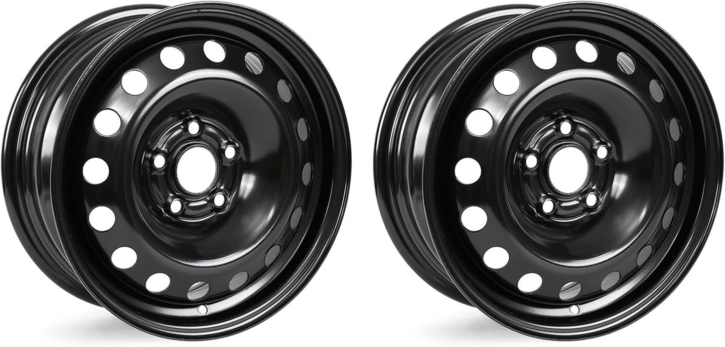 Korenjul for Chevrolet Cruze 2016\u20132019 Wheel Rim 2PCS Black 15X6 Inch Steel Directly Replacement Passenger Car Wheel