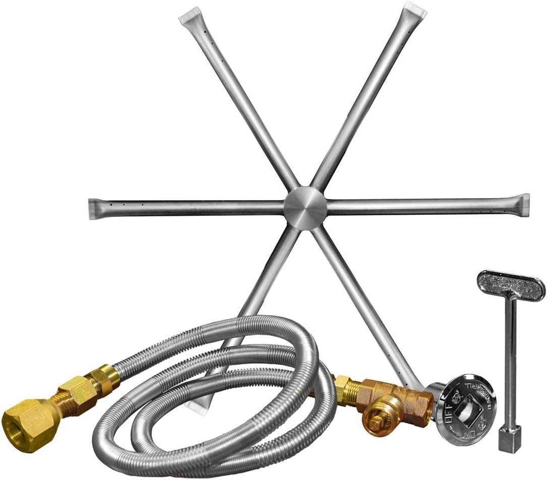 Firegear Match Light Gas Fire Pit Burning Spur Kit (DBS-22K), Natural Gas, 22-inch