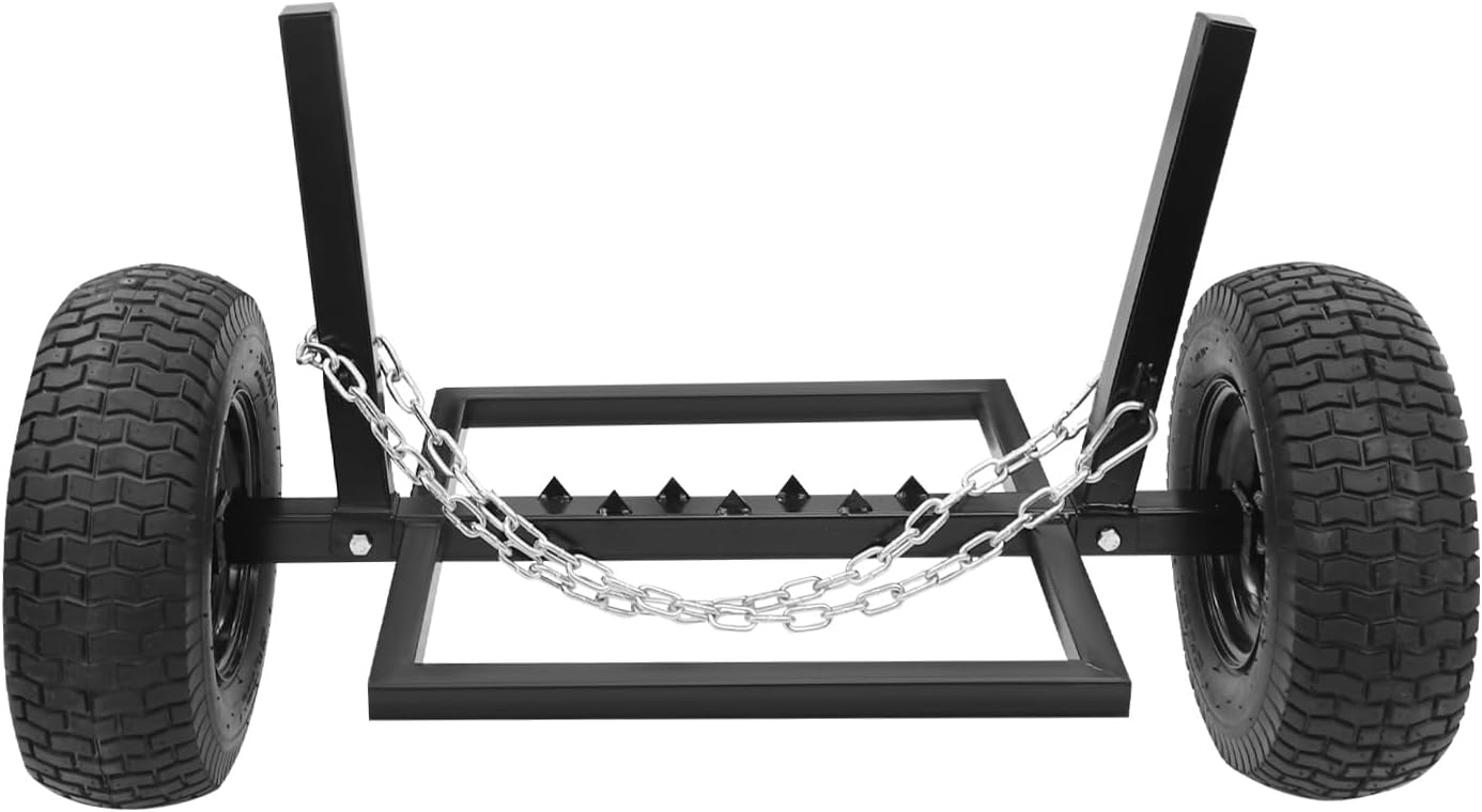Heavy Duty Log Holder, 24in Log Dolly Skidding Holder, 1500lbs Capacity, 16-Inch Rubber Tires for Farmers, Gardeners (Black)