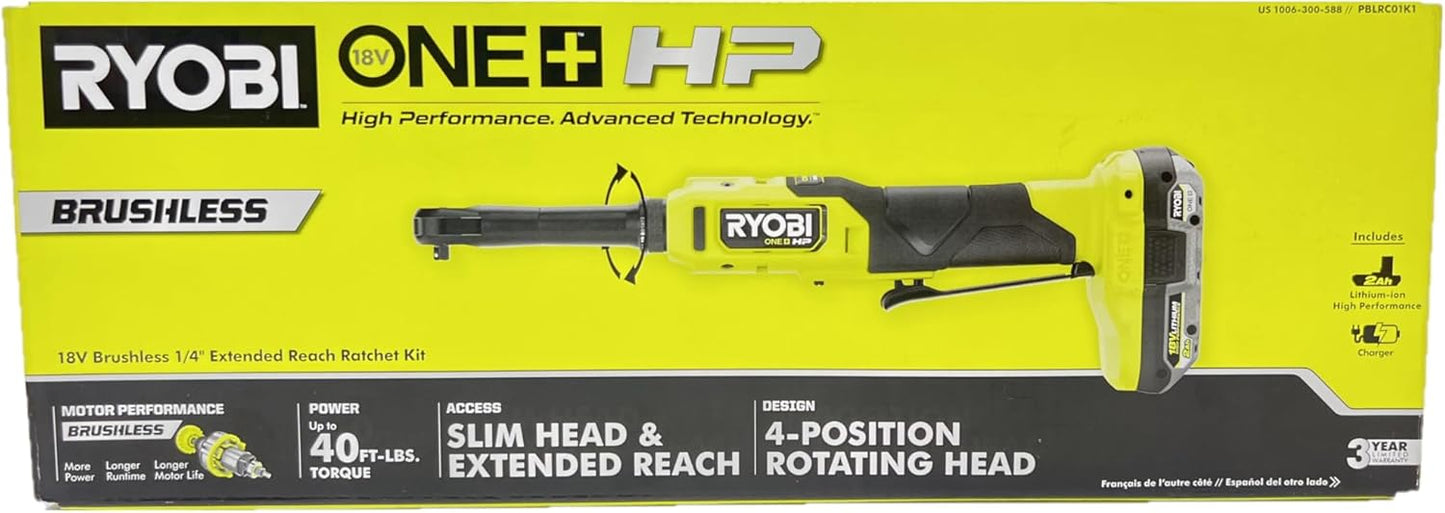 18V ONE+ HP BRUSHLESS 1/4" EXTENDED REACH RATCHET KIT