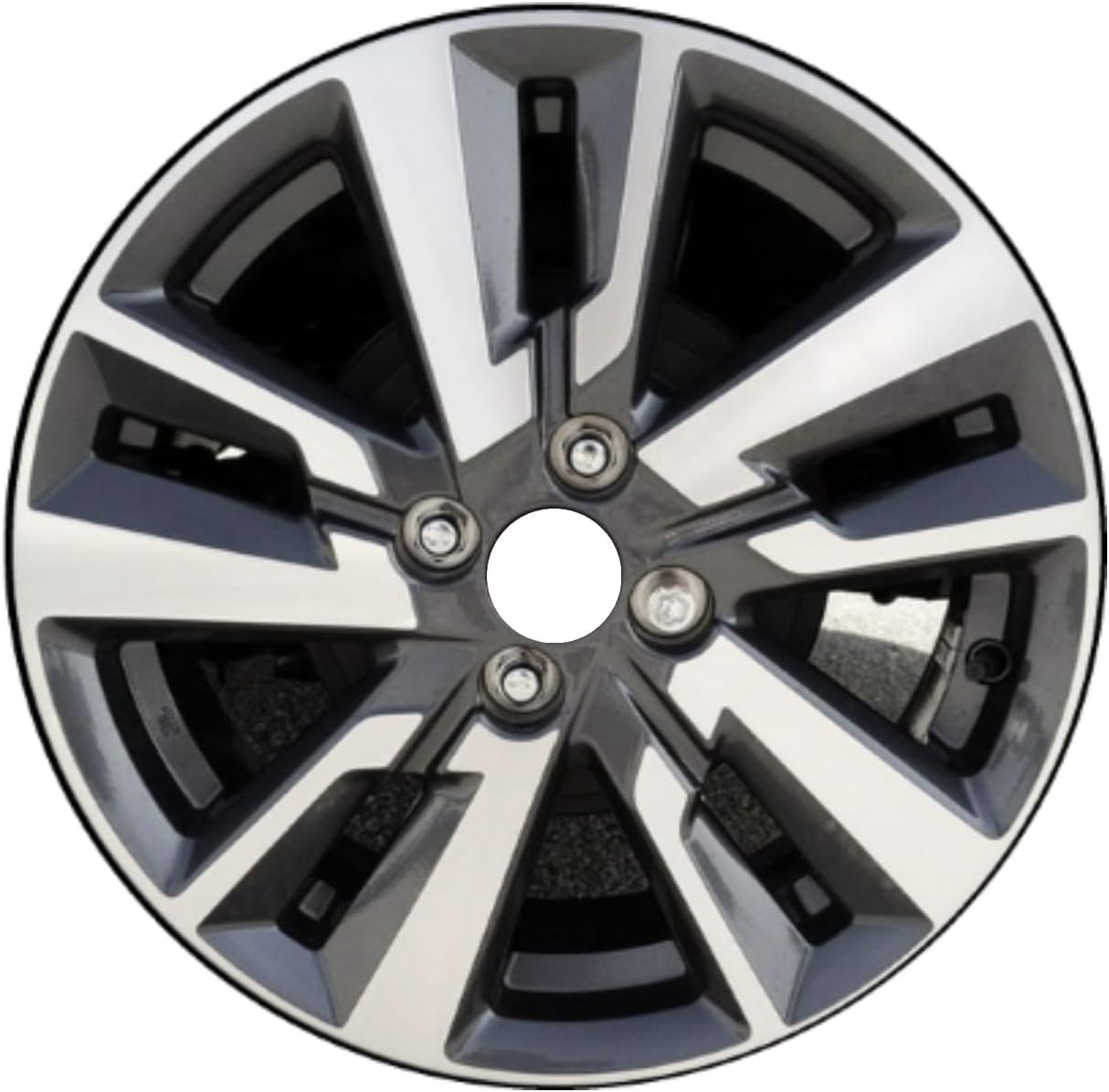 16" 16x6" New Machined and Charcoal Grey Aluminum Alloy Wheel Rim for 2020-2025 Nissan Versa | 62817