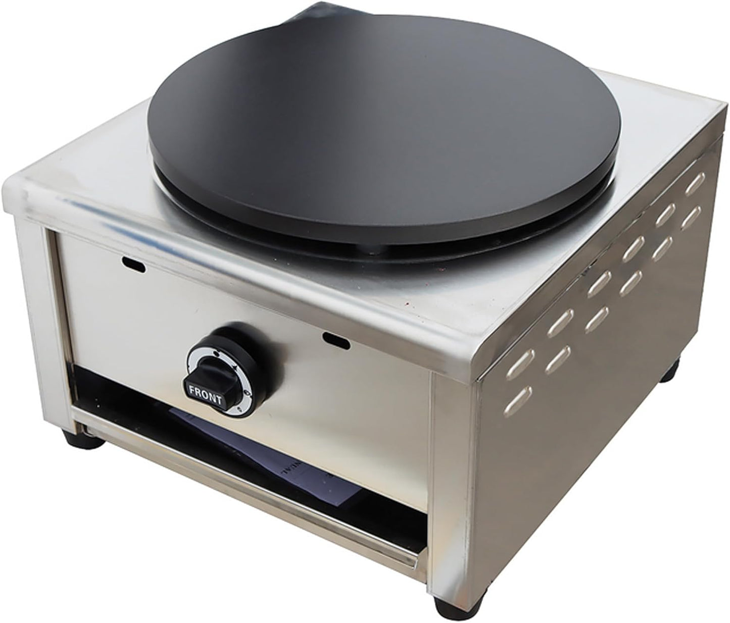 Commercial Single Crepe Maker Pancake Machine LP Gas Crepes Making Machine Single Head Pancake Maker 40cm Tray Diameter Non-stick Pan Griddle Machine 2800PA With Gas Pipe