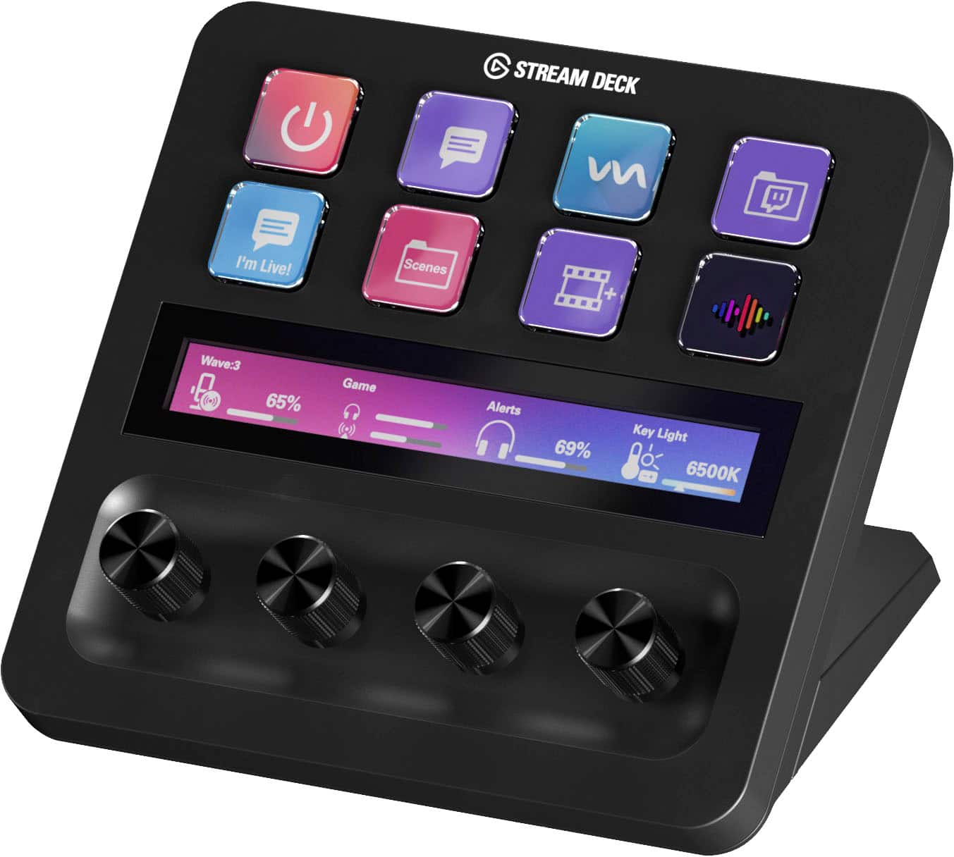Elgato - Stream Deck + Studio Controller with customizable touch strip and dials - Black