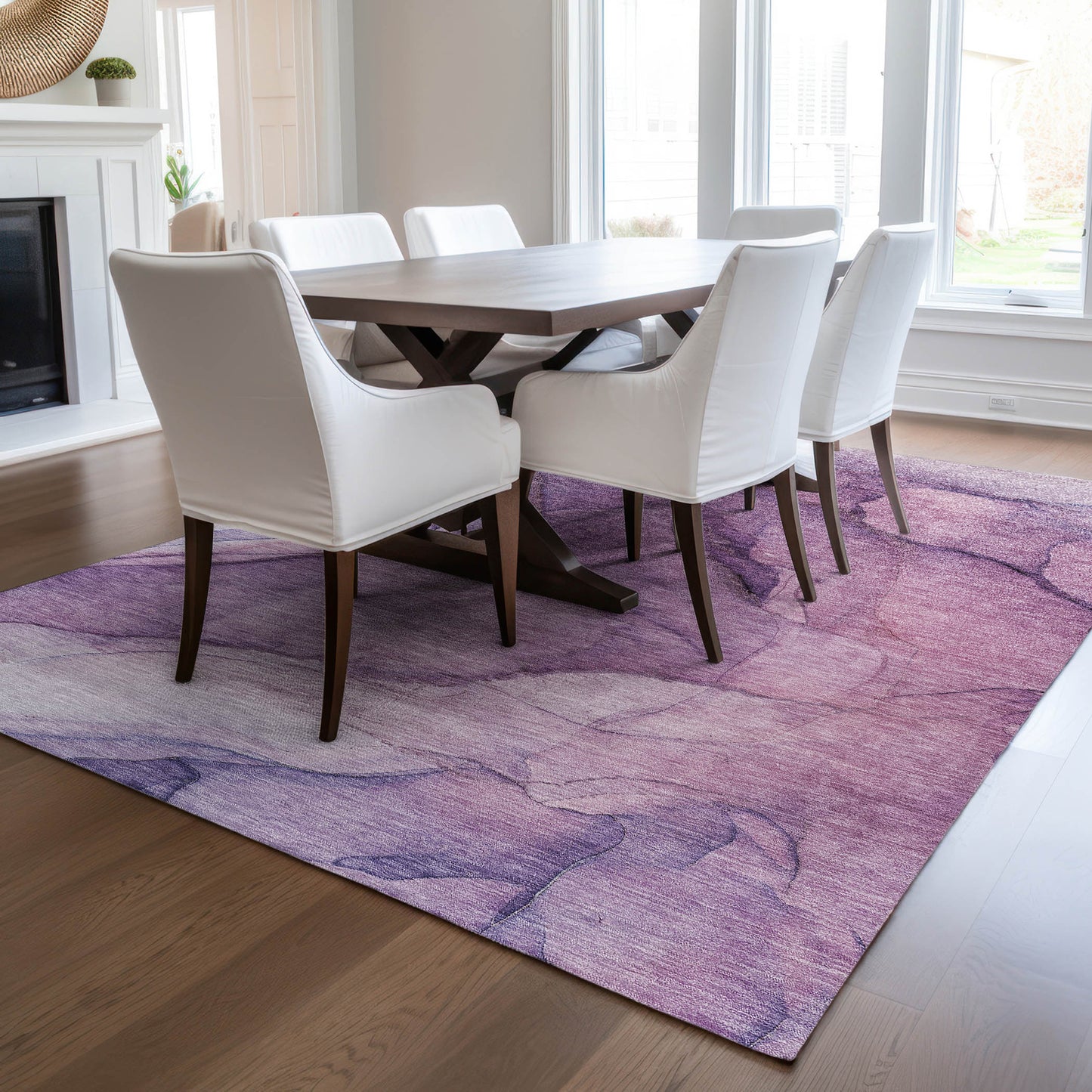 Addison Rugs Chantille ACN607PP 8 x 10 (ft) Purple Rectangular Indoor/Outdoor Abstract Machine washable Area rug