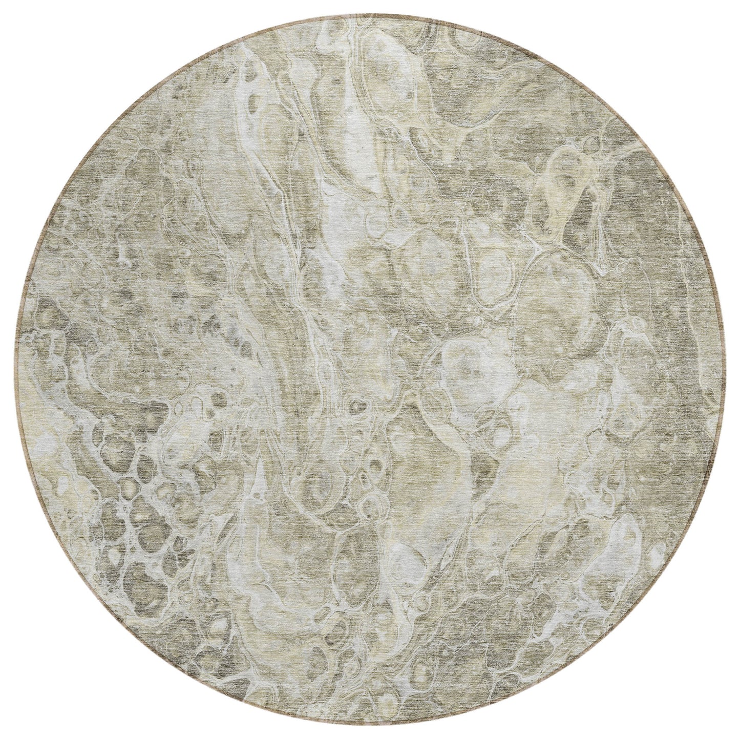 Addison Rugs Chantille ACN670TA 8 x 8 (ft) Tan Round Indoor/Outdoor Geometric Machine washable Area rug