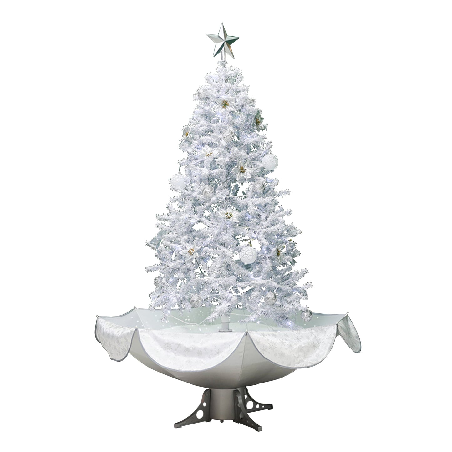 Northlight 4-ft Pre-lit White Artificial Christmas Tree with White LED Lights