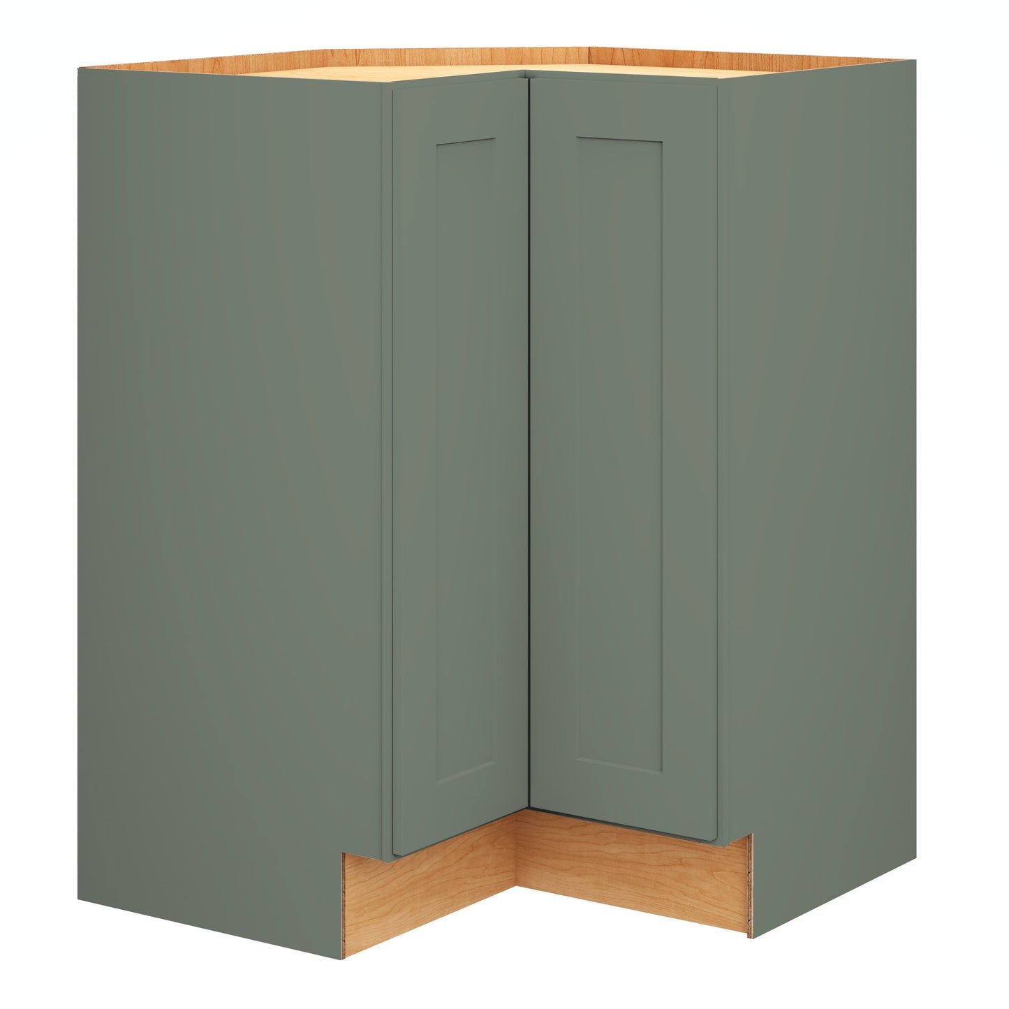 Diamond Express Jamestown 36-in W x 34.5-in H x 24-in D Retreat Green L-shaped Corner base Fully assembled Plywood Cabinet Recessed Panel