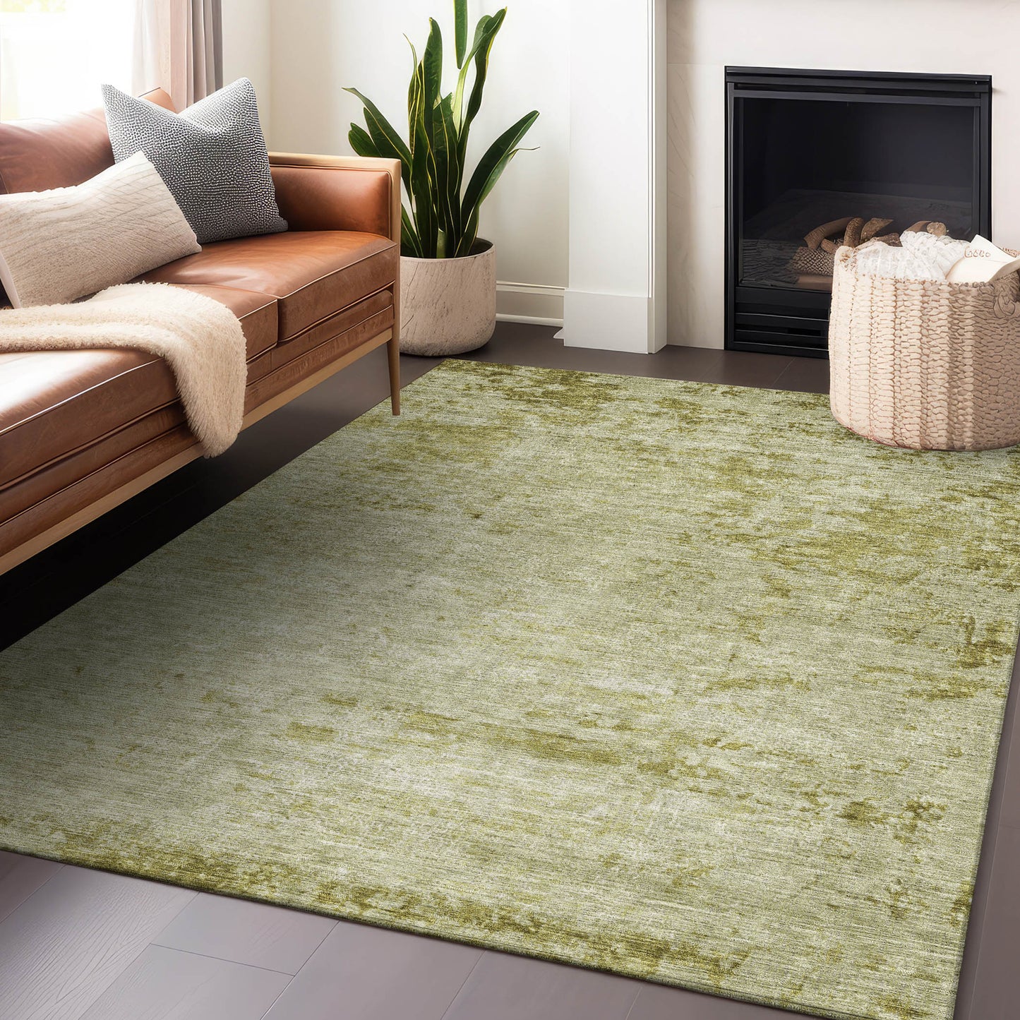 Addison Rugs Chantille ACN1901AL 9 x 12 (ft) Loomed Aloe Rectangular Indoor/Outdoor Machine washable Pet Friendly Area rug
