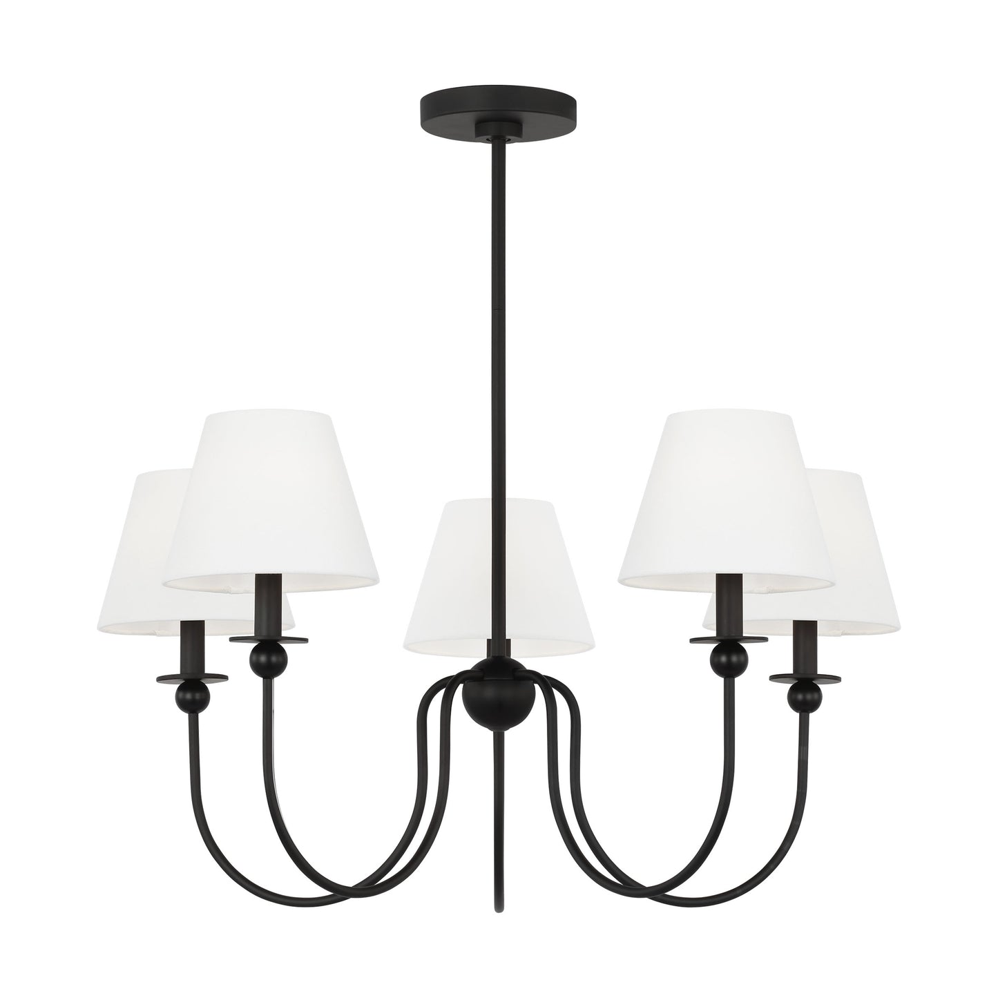 Scott Living Elsay 5 -Light Black Transitional For Use in Dining Rooms, Living Rooms Chandelier