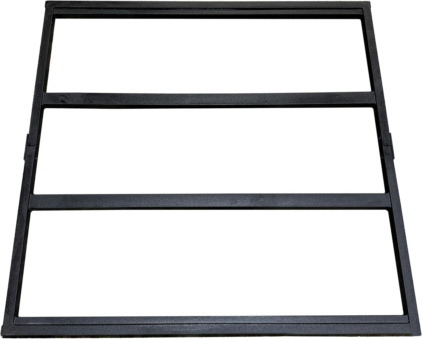 Fire Pit Base, Safety, Black, Iron, Square, 50" sq X 3" thick, Compatible with Concrete, Stone