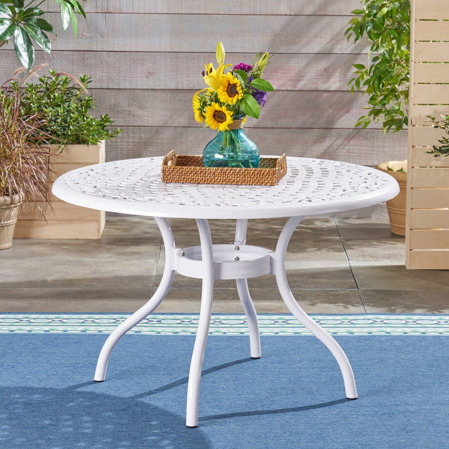Christopher Knight Home Phoenix Outdoor Aluminum Dining Table