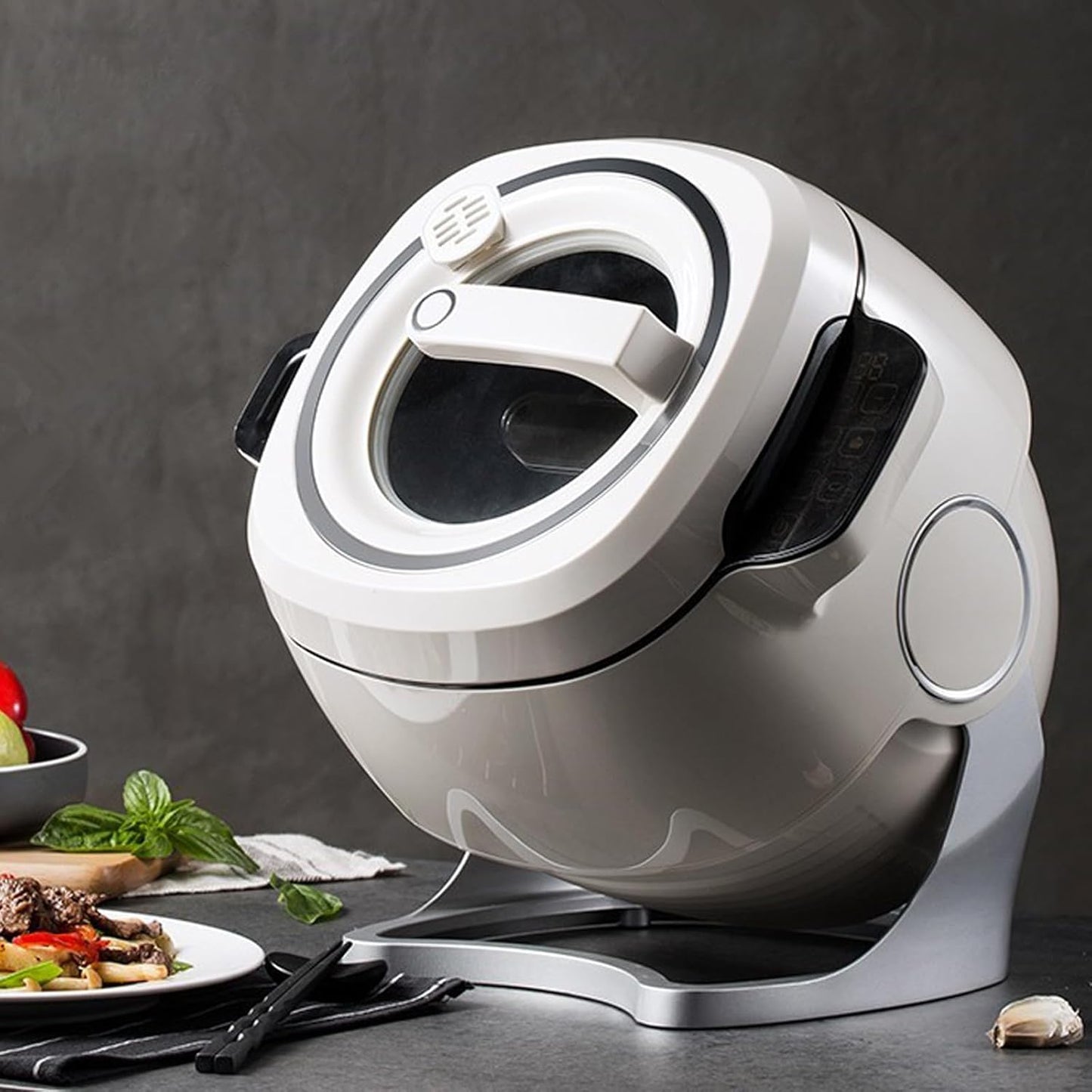 WLSLZQ Automatic Stir Fry Robot,Automatic Cooking Wok Fried Rice Machine 6l Automatic Cooking Pot,110v\/220v,Adjustable Speed 360°,Three-Level Adjustable Mode for Stir Frying, Stewing,Cooking 110V