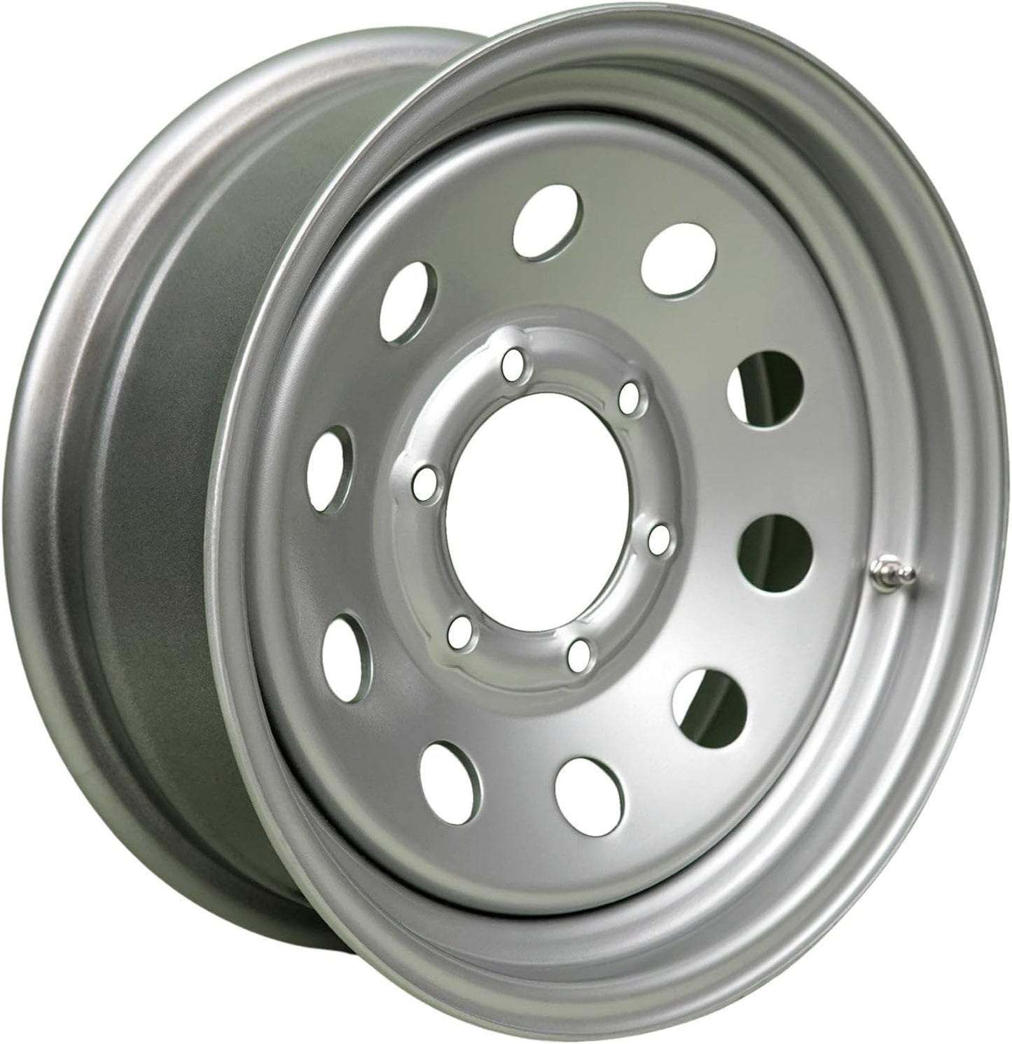 The Trailer Parts Outlet - 16" x 6" - 6 Lug Silver Mod Solid Steel Trailer Wheel Rim - 6 x 5.5" Bolt Pattern