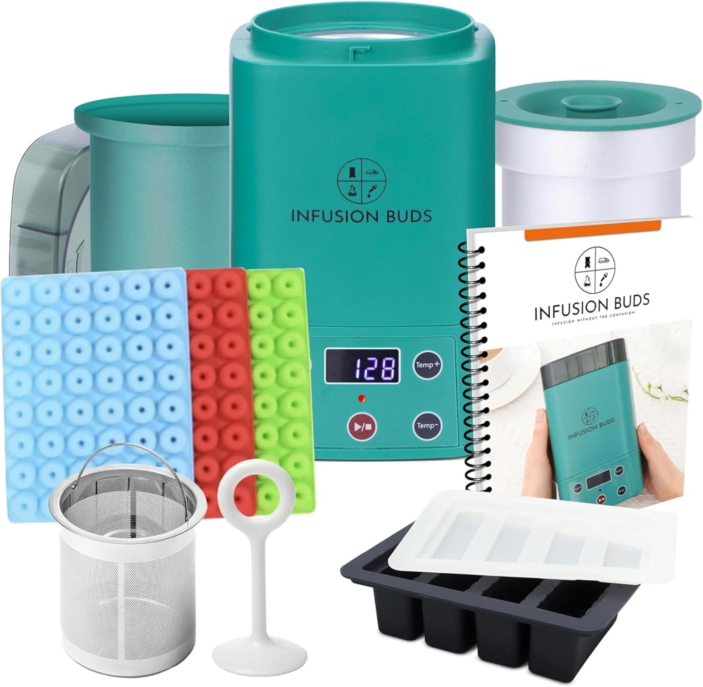 2-In-1 Decarboxylator & Infuser | Butter Maker Machine & Infuser -Compact Design- Herbal Recipe Book & All Accessories Included