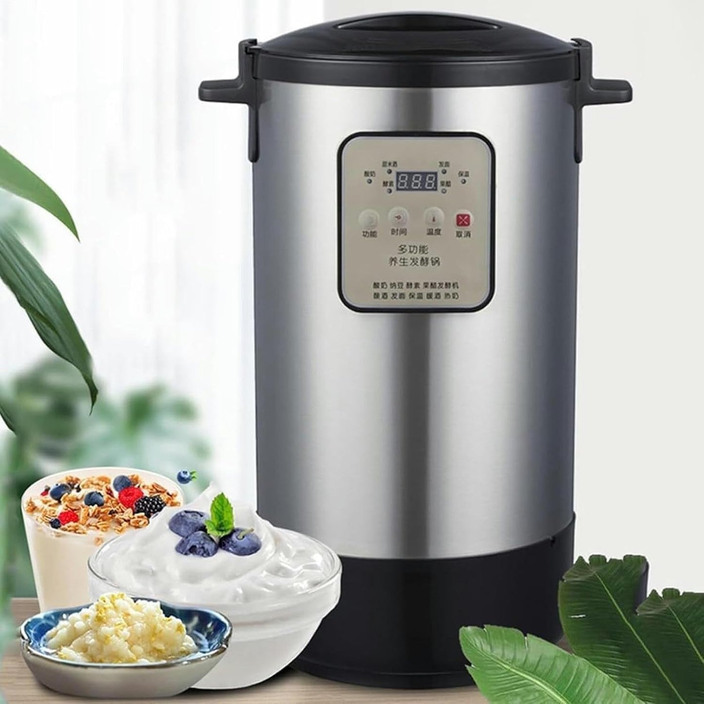 Electric Yogurt Fermenter, 12L Automatic Commercial Fermentation Machine, Dough Fermentation Natto Rice Wine Fruit Enzyme Fermenter, Time and Temperature Control