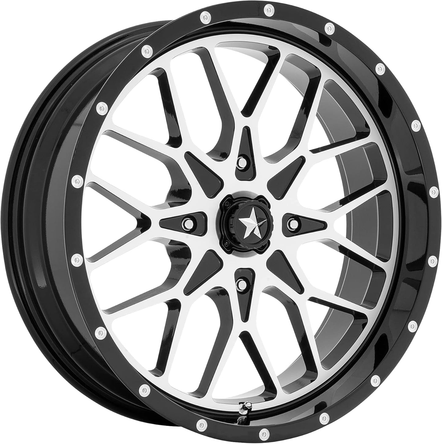 MSA Offroad Wheels MA45 14X7 4X137 G-BLK MACH 10MM - M45-04737