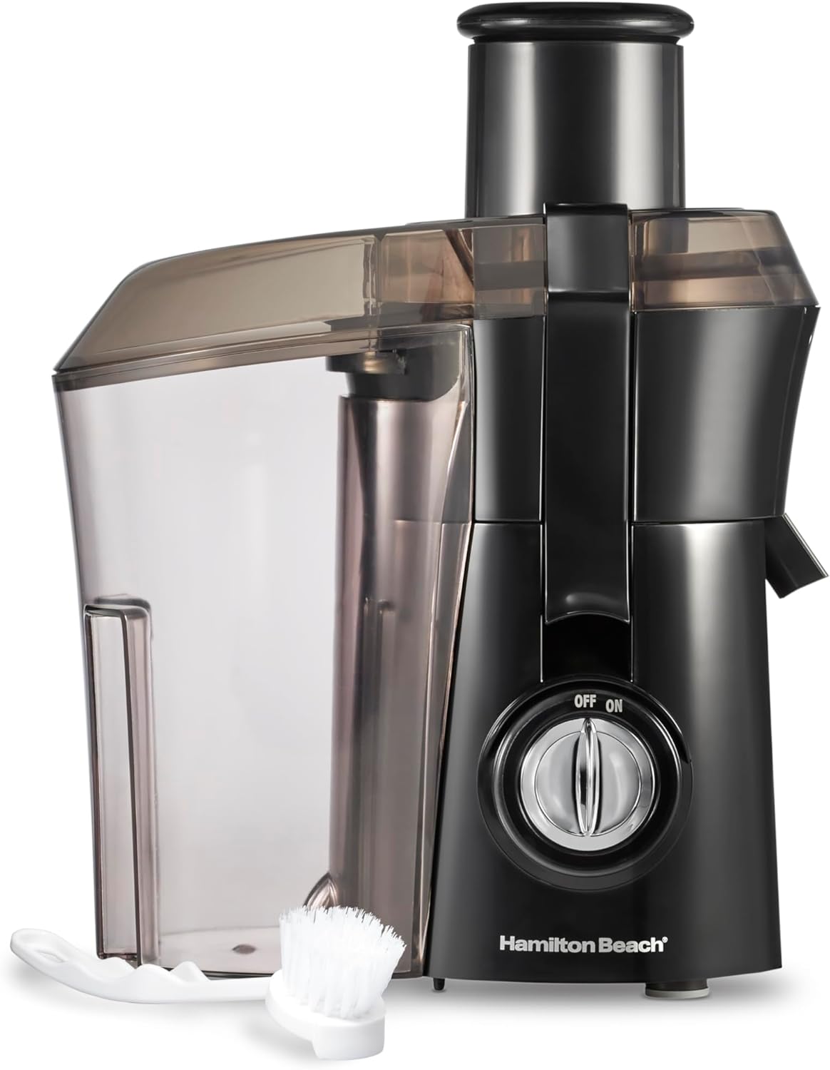 Hamilton Beach Juicer Machine, Big Mouth 3\u201D Feed Chute for Whole Fruits and Vegetables, Easy to Clean, Centrifugal Extractor, Vegetable & Fruit Juicer, BPA Free, 800W Motor, Black