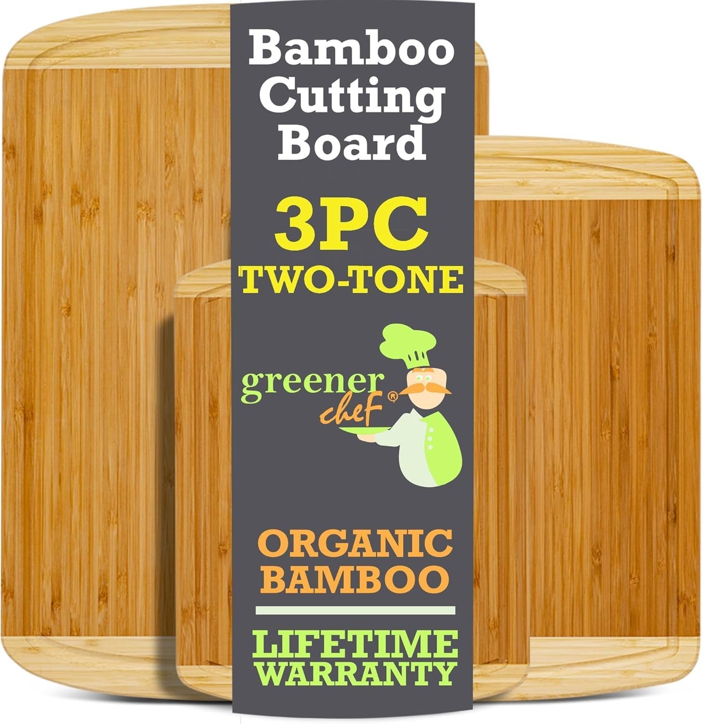 Extra Large Bamboo Cutting Board Set \u2013 Wood Cutting Boards for Kitchen, Non Toxic Cutting Board Set for Chopping, Slicing, Carving, Charcuterie \u2013 Ideal for Home Cooks, Entertaining, Family Meals