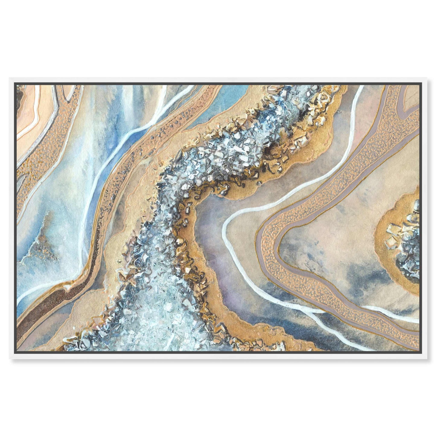 Art Remedy The Luxurious Geode Glam Print by White Frame 36 x 24
