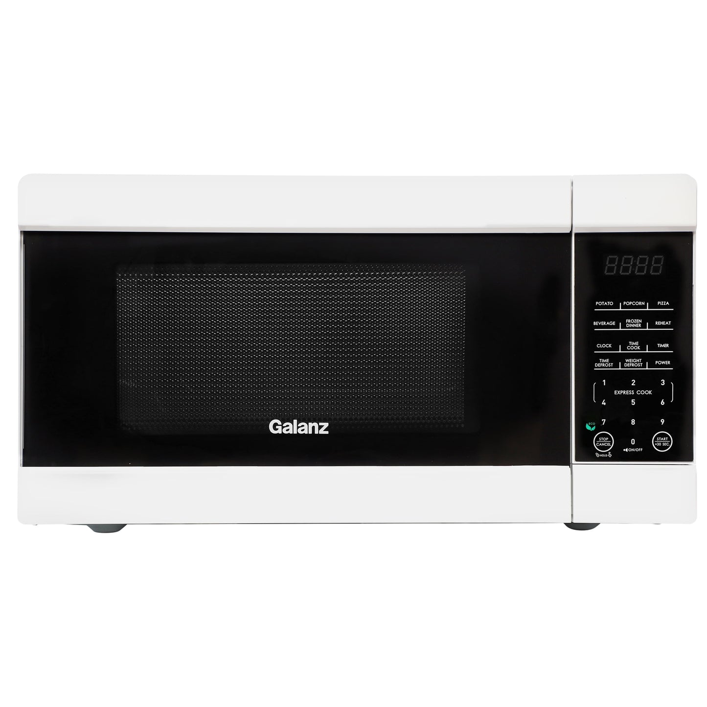 Galanz 1.1 cu ft 1000W Countertop Microwave Oven in White with One Touch Express Cooking