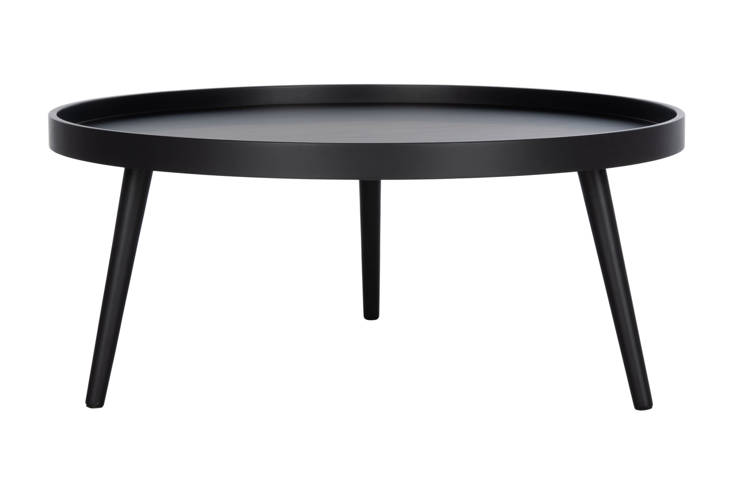 SAFAVIEH Fritz Modern Round Tray Top Coffee Table, Black