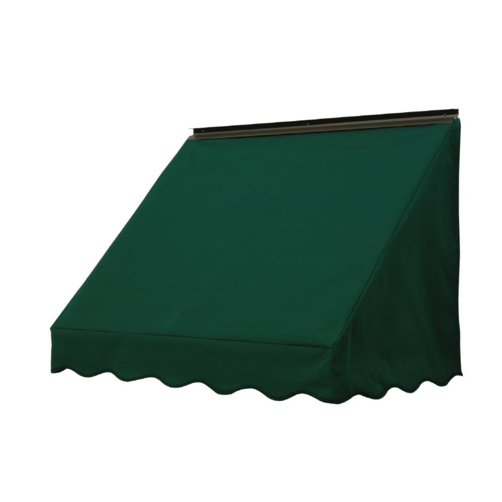 NuImage Awnings 3700 36-in Wide x 18-in Projection x 23-in Height Fabric Hunter Green (4637) Solid Fixed Window Awning