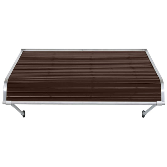 NuImage Awnings 1100 40-Inches Wide x 30-Inches Projection x 13-Inches Height Metal Brown Solid Fixed Door Awning