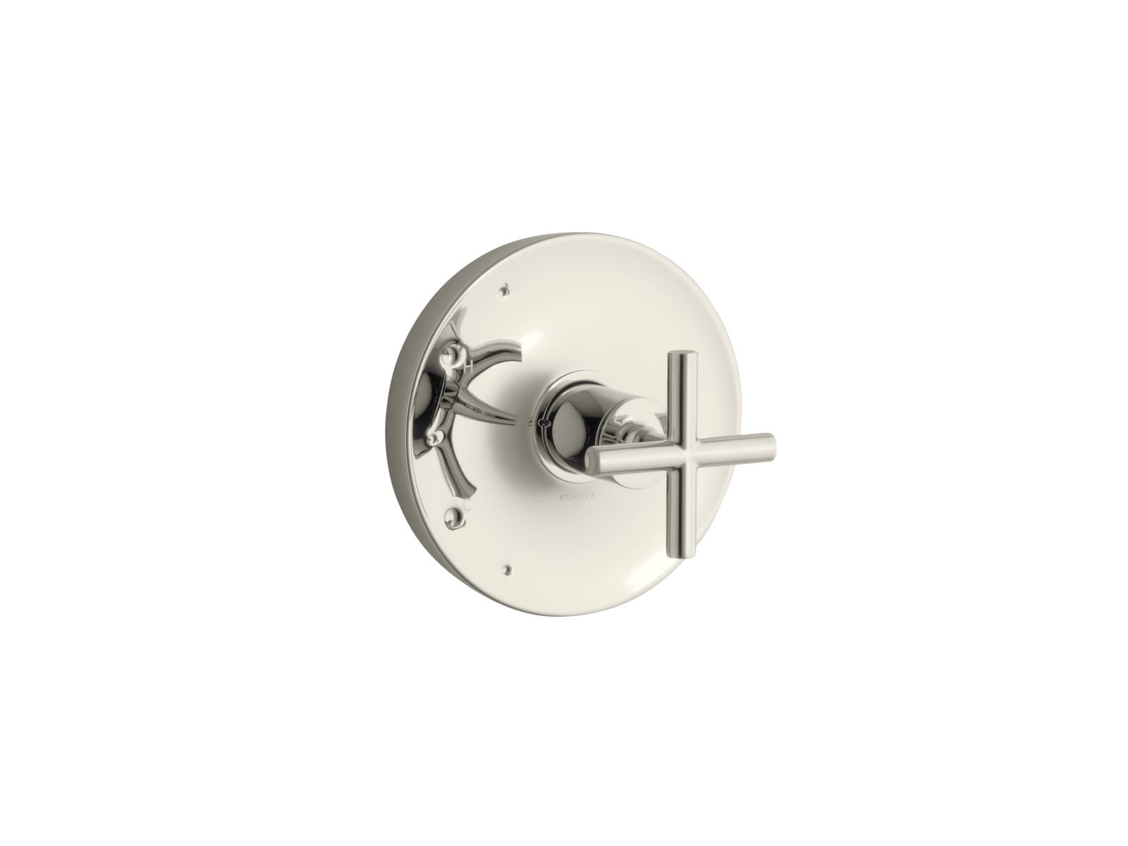 KOHLER Vibrant Polished Nickel Cross Shower Faucet Handle