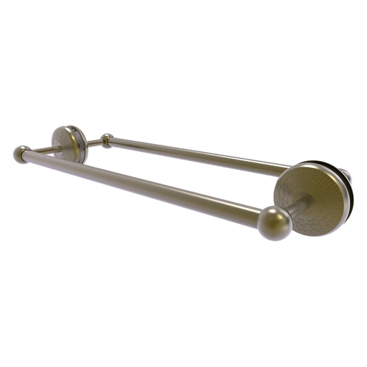 Allied Brass Monte Carlo 18-in double Antique Brass Wall mount Double Towel Bar