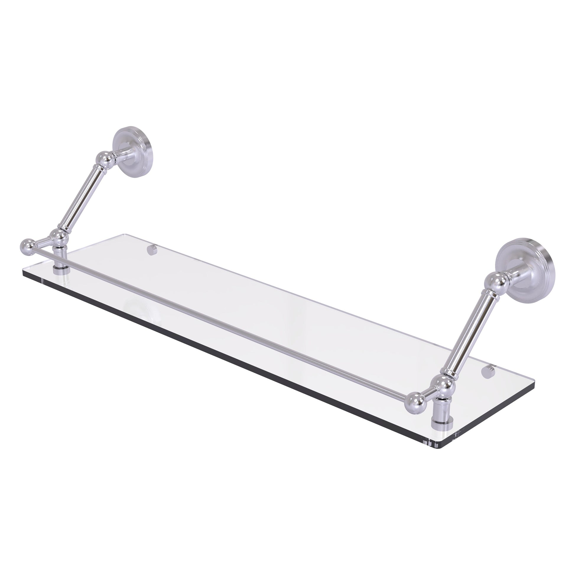 Allied Brass Prestige Regal Satin Chrome 1-Tier Wall Mount Bathroom Shelf (30-in x 8-in)
