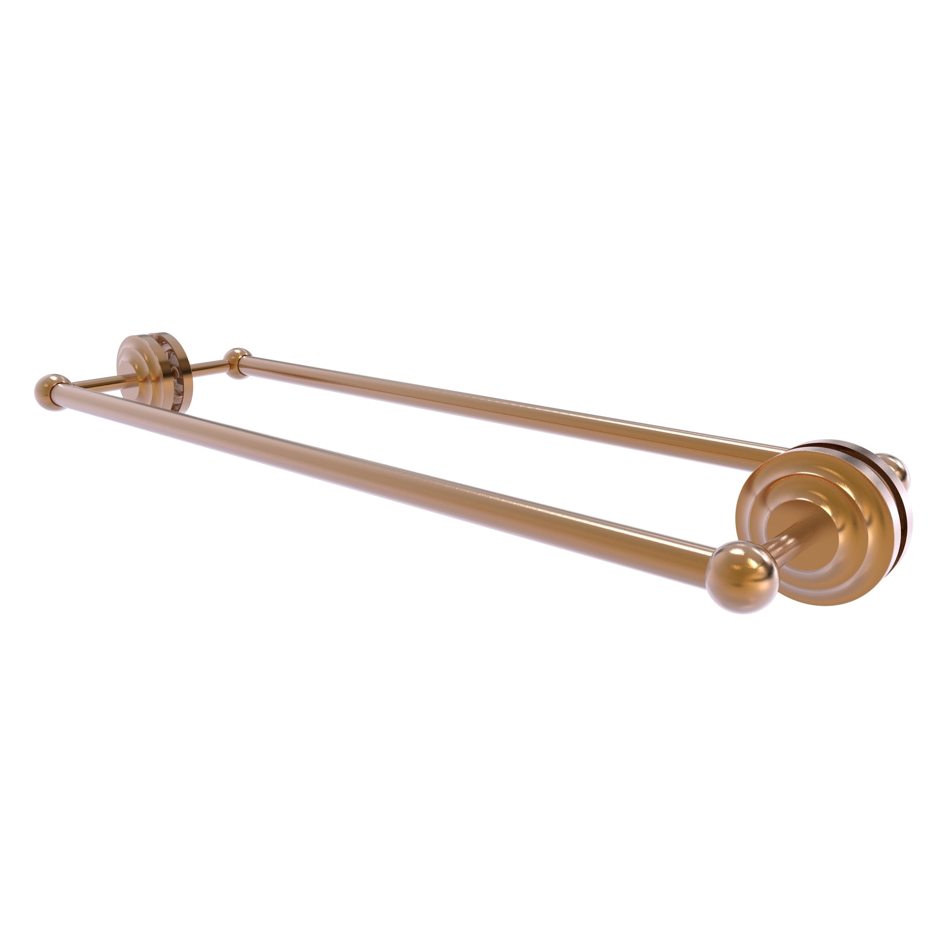 Allied Brass Que New 24-in double Brushed Bronze Wall mount Double Towel Bar