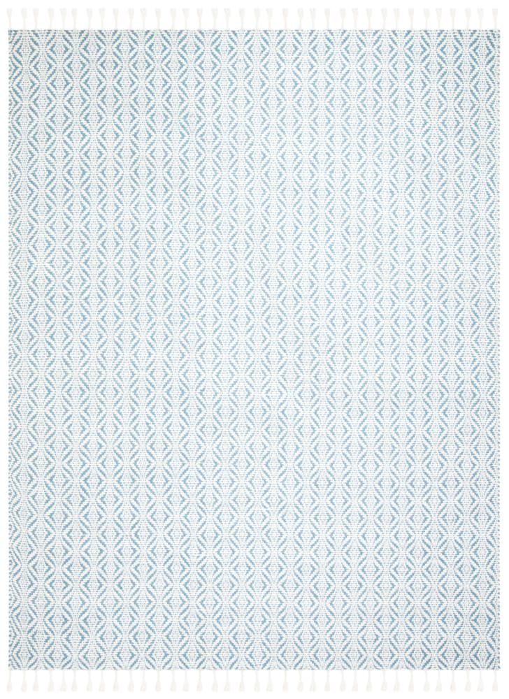 Safavieh Natura Royale 8 x 10 (ft) Loomed Ivory/Light Blue Rectangular Indoor Abstract Coastal Area rug