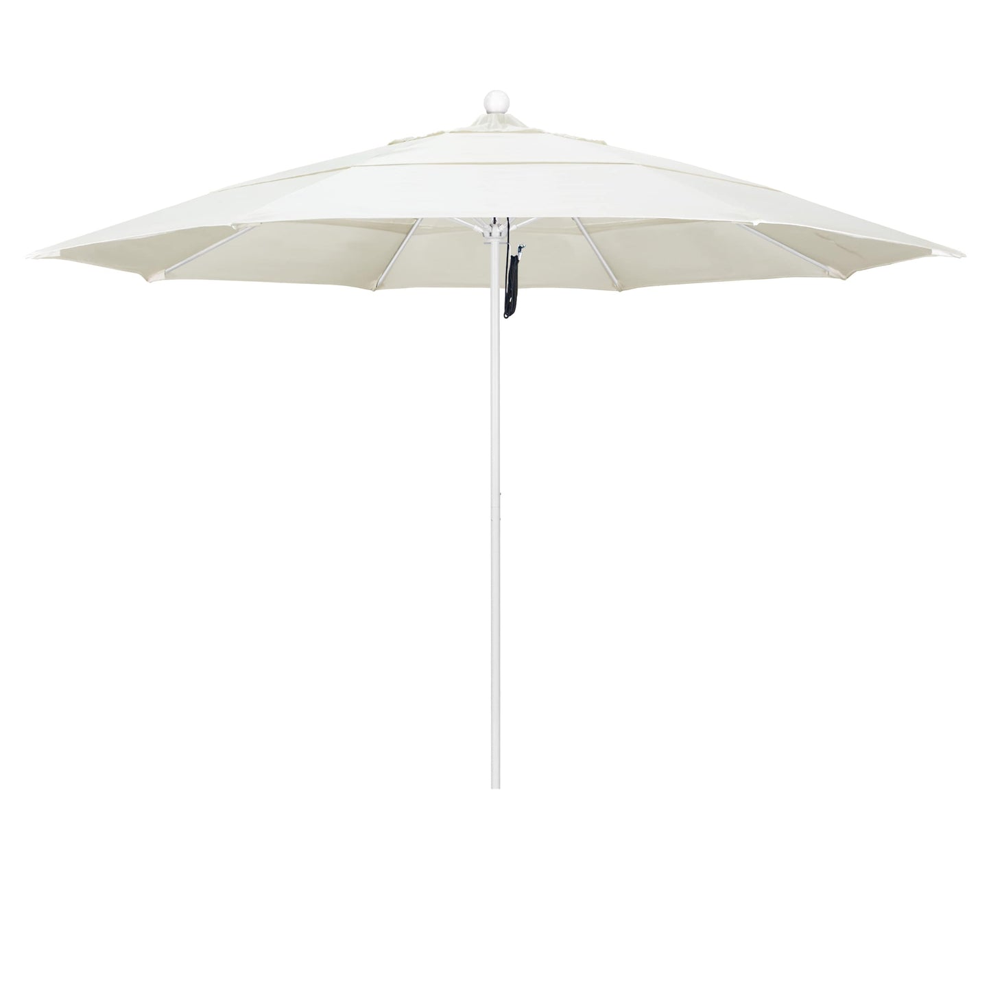 California Umbrella 11-ft Aluminum Off-white No-tilt Market Patio Umbrella