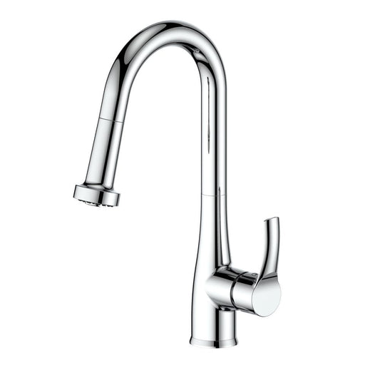 ZLINE KITCHEN & BATH Dali Chrome Single Handle Deck-mount Kitchen Faucet with Sprayer