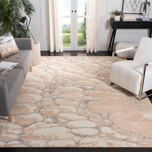 Safavieh Restoration Vintage Rinje 8 x 10 (ft) Tufted Gold/Ivory Rectangular Indoor Abstract Vintage Area rug