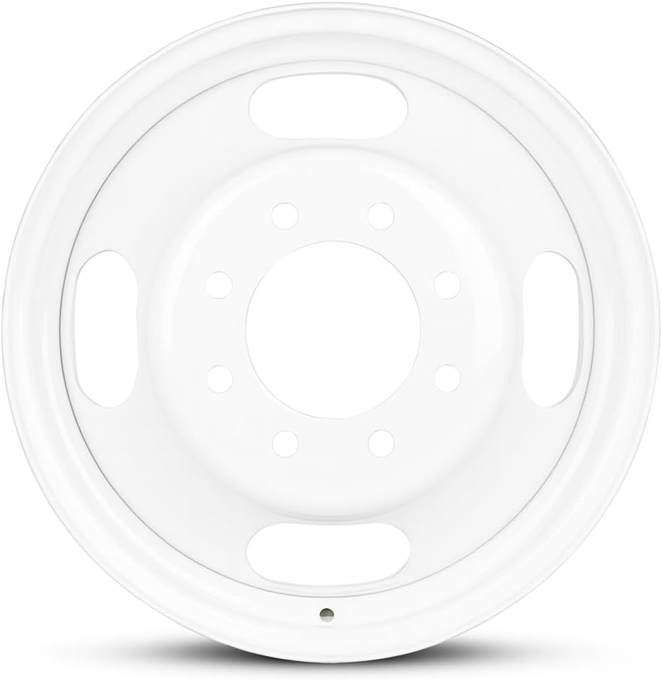 For 2003-2024 Chevrolet Express 3500 16 Inch Painted White Steel Rim - OEM Direct Replacement - Road Ready Van Wheel
