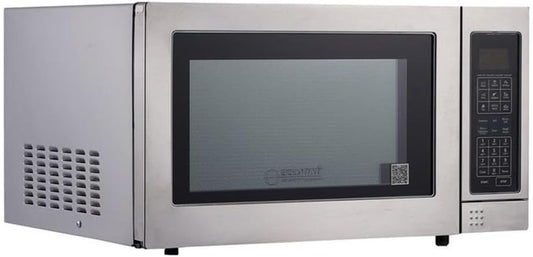 Equator Stainless Steel Range 3-in-1Microwave Oven 1.2 cu ft with Convection, Grill, and Sensor Cooking - Black SS Countertop 1100 Watts Capacity 12-inch Auto Function and Auto Defrost