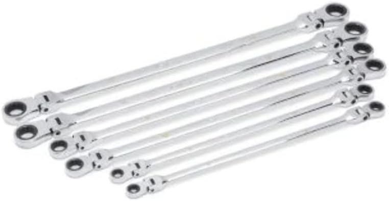 GEARWRENCH 6 Piece 90-Tooth 12 Point Metric GearBox Double Flex Ratcheting Wrench Set | 86830