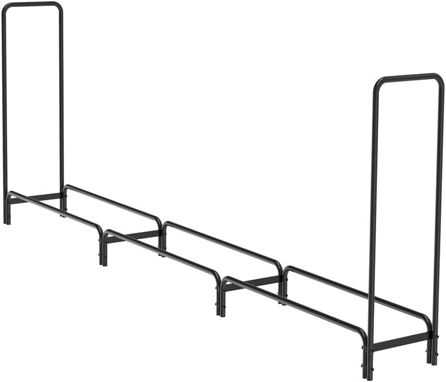 12ft Long Metal Wood Log Store Outdoor Garden Firewood Stacking Storage Stand