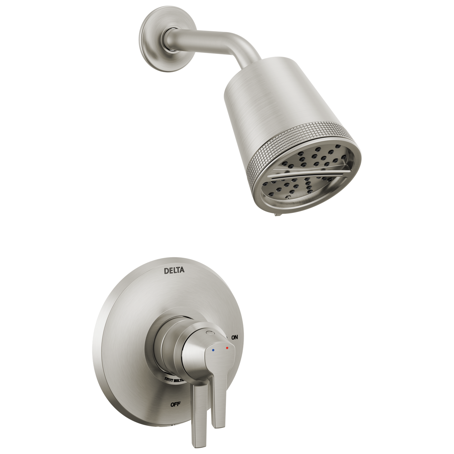 Delta Galeon Lumicoat Stainless 2-handle Multi-function 4.25-in Round Shower Faucet