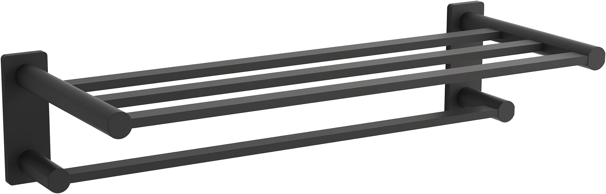 KOHLER Parallel 24-in double Matte Black Wall mount Double Towel Bar