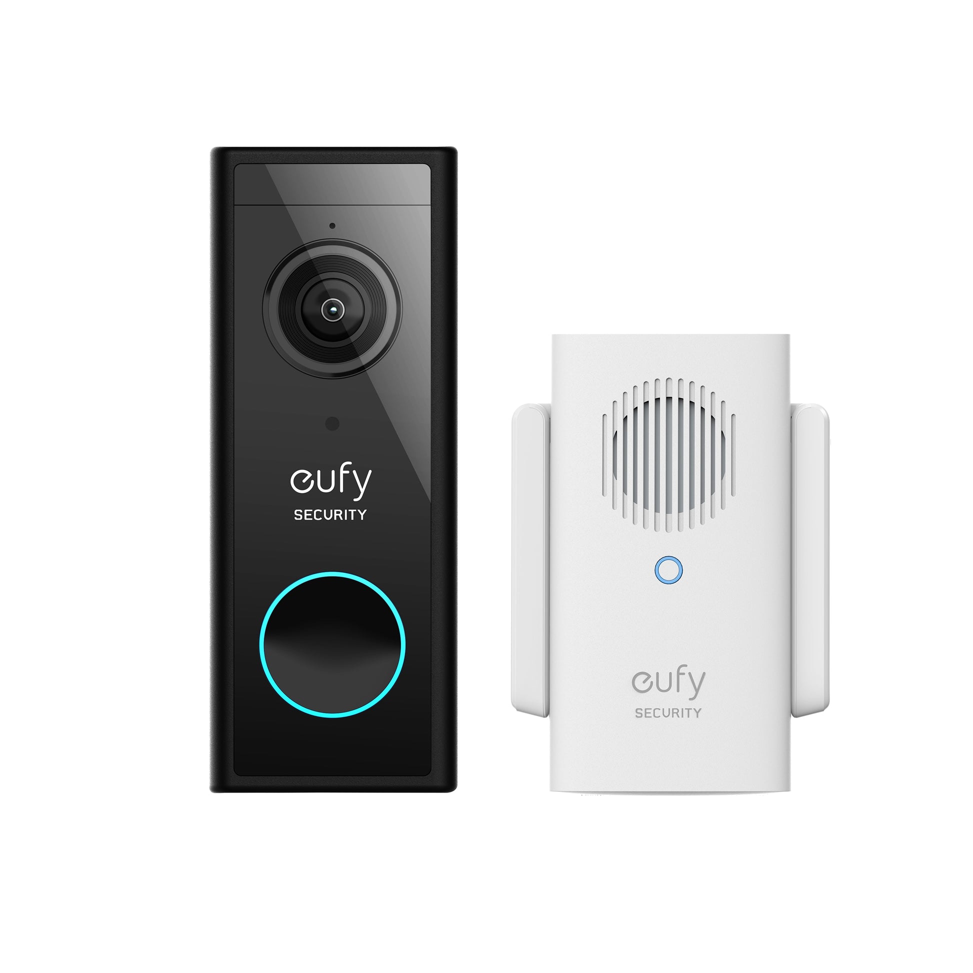 eufy Security Video Doorbell 2K, Battery and Wired, w/Chime Wireless Wi-Fi Compatible Smart Video Doorbell in Black T8212111